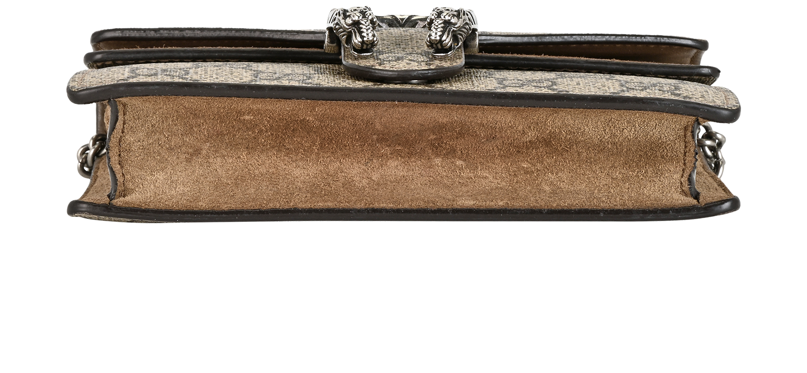 Super Mini Dionysus, &pound;510, Handbags, Brown, Canvas/Suede, Top view